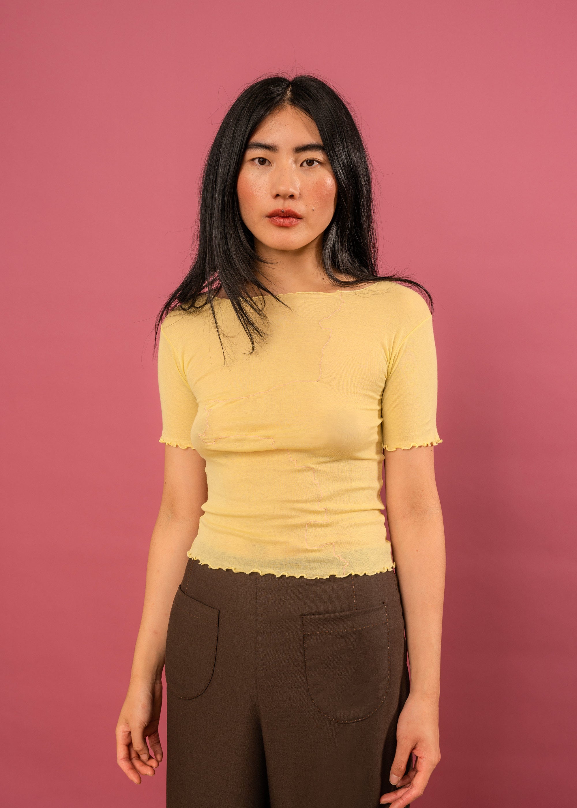 Baserange Gerrymandered Tee (One Yellow) | Penny Sage