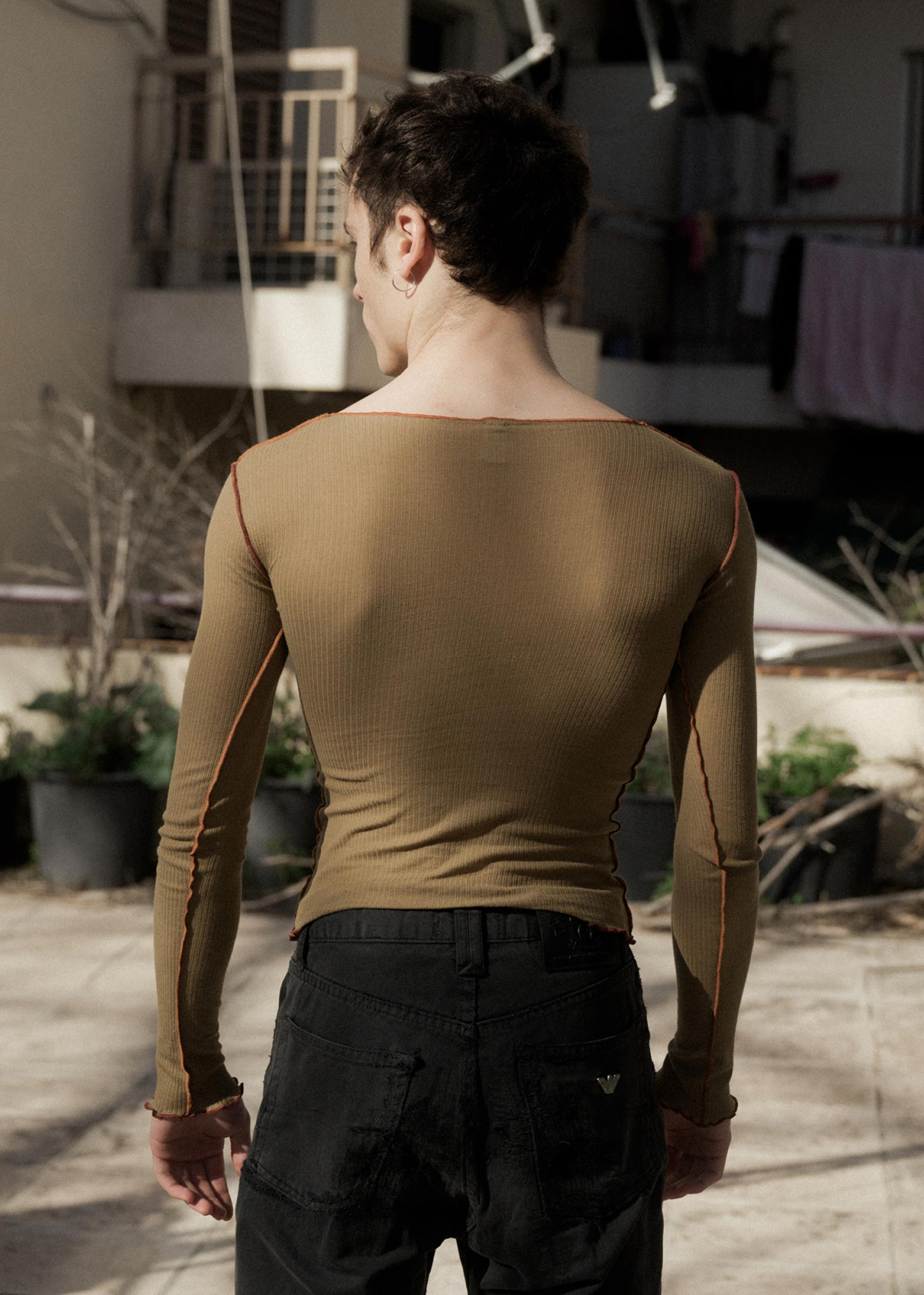 Baserange Vein Long Sleeve (Jade Brown) | Penny Sage